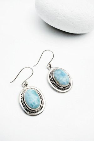 CERCEI - Cercei din argint 925  cu Larimar