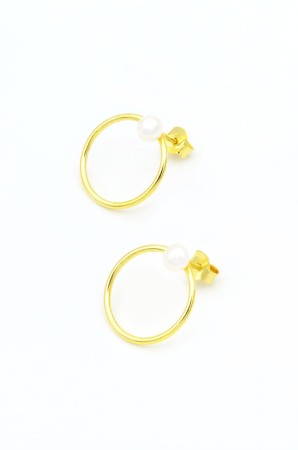 Cercei din Argint 925 cu Perle, 1.5 cm