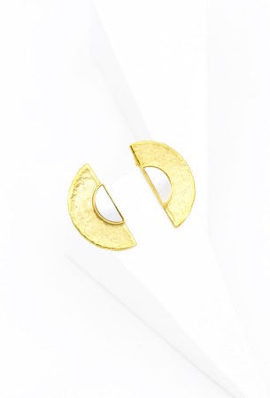Cercei din Argint 925 cu Sidef, 1 cm [1]