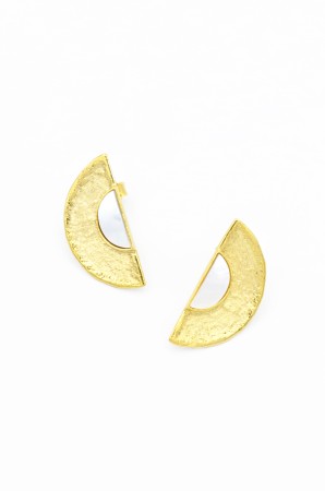 PORTUGAL DREAM COLLECTION - Cercei din Argint 925 cu Sidef, 1 cm