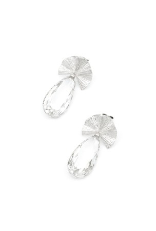 PORTUGAL DREAM COLLECTION - Cercei din Argint 925 cu Zirconiu, 3 cm Argintiu