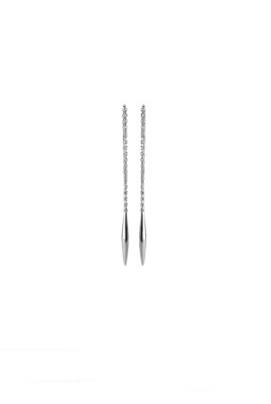 UNIQUE DESIGN COLLECTION - Cercei din Argint 925 placat cu Rodiu, 9 cm