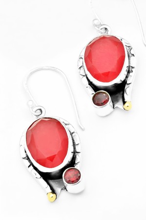 Cercei din Argint 925 si Carneol 3.9 cm [1]