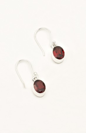 CERCEI - Cercei din Argint 925 si Granat, 2.4 cm