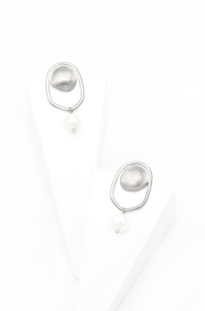 Cercei handmade din Argint 925 cu Perla, 2.7 cm [1]