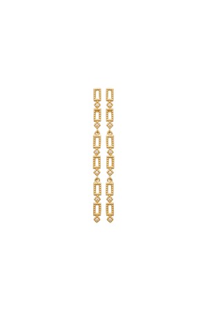 CERCEI - Cercei placati cu Aur de 18k si Zirconii, 4.5 cm