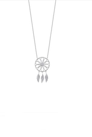 COLIERE - Colier din Argint placat cu Rodiu, model Dream Catcher, 45 cm