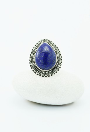 INELE - Inel Argint 925 dantelat si Lacrima LapisLazuli