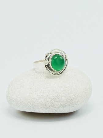 Inel Argint 925 si Agat verde [1]