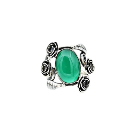 Inel din Argint 925 cu Agat verde [1]