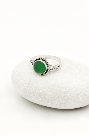 BIJUTERII ARGINT - Inel din Argint 925 cu Onix Verde