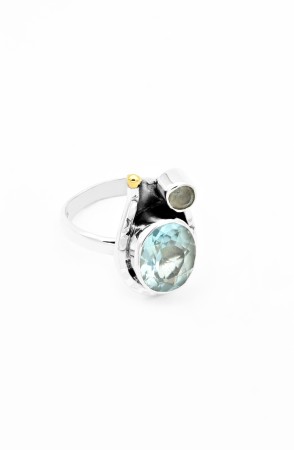 Inel din Argint 925 cu Topaz, marime reglabila