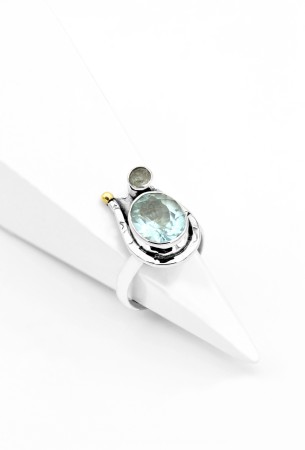 Inel din Argint 925 cu Topaz, marime reglabila [1]