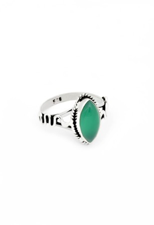 BIJUTERII ARGINT - Inel din Argint 925 Onix Verde