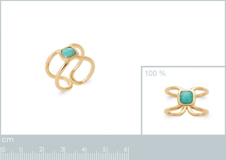 Inel placat cu Aur de 18k si Amazonit [2]