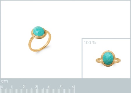 Inel placat cu Aur de 18k si Amazonit [2]