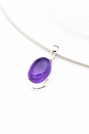 Pandantiv din Argint 925 cu Ametist, 2.5 cm [1]