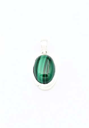 Pandantiv din Argint 925 cu Malachit, 2.5 cm [0]