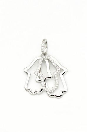 Pandantiv din Argint 925 si Zirconii 3 cm
