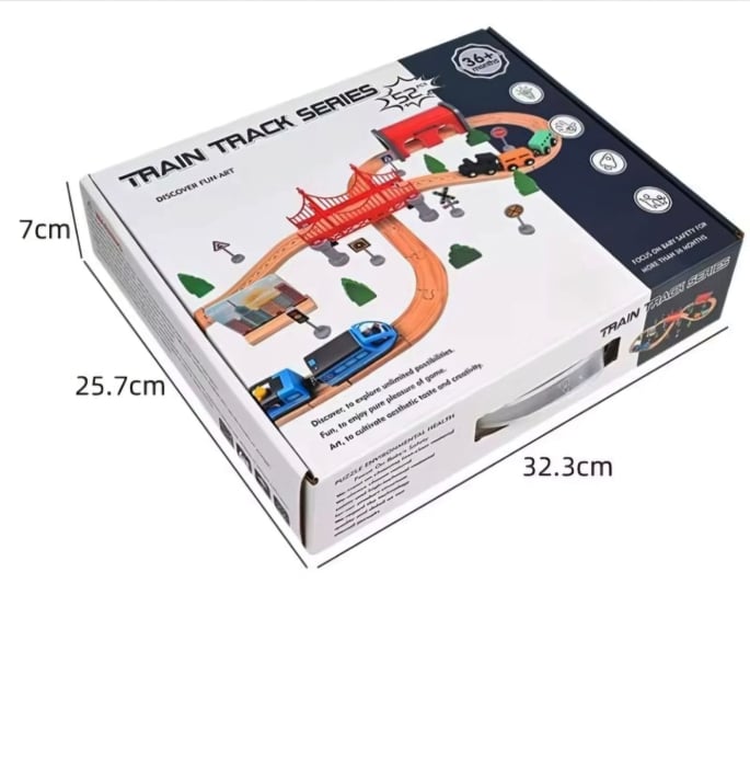 Circuit Trenulet magnetic din lemn (52 pcs) [1]