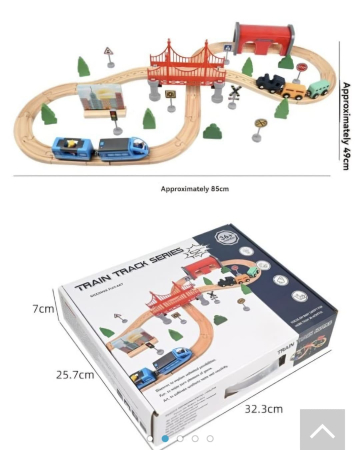 Circuit Trenulet magnetic din lemn (52 pcs) [1]