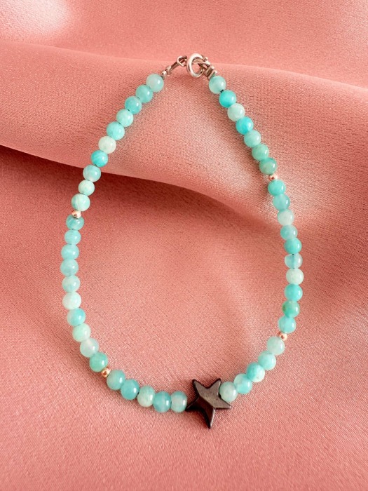 Bratara Amazonit si Stea Hematit Dama [1]