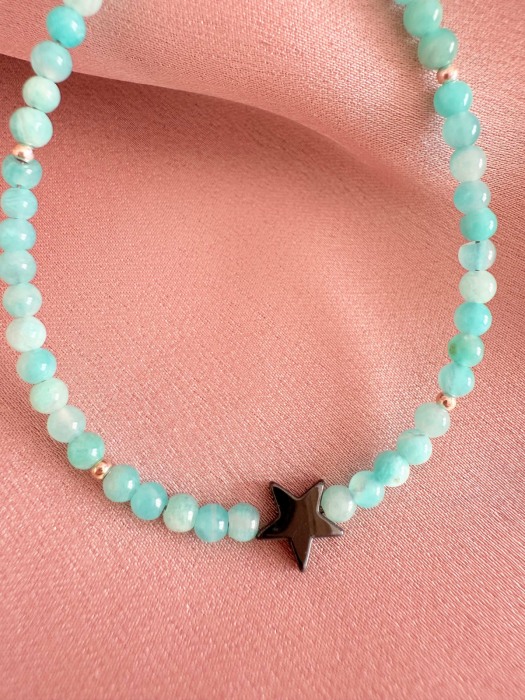 Bratara Amazonit si Stea Hematit Dama [2]