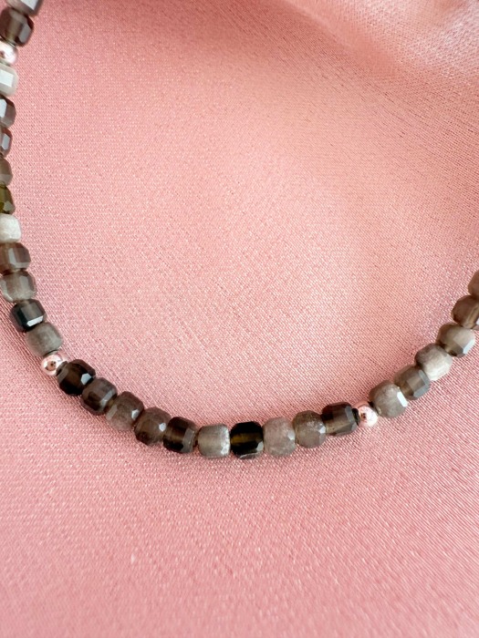 Bratara de Obsidian Auriu si Argint Dama [2]