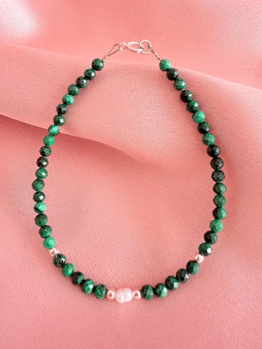 Bratara din Malachit Natural si Perla Dama [1]