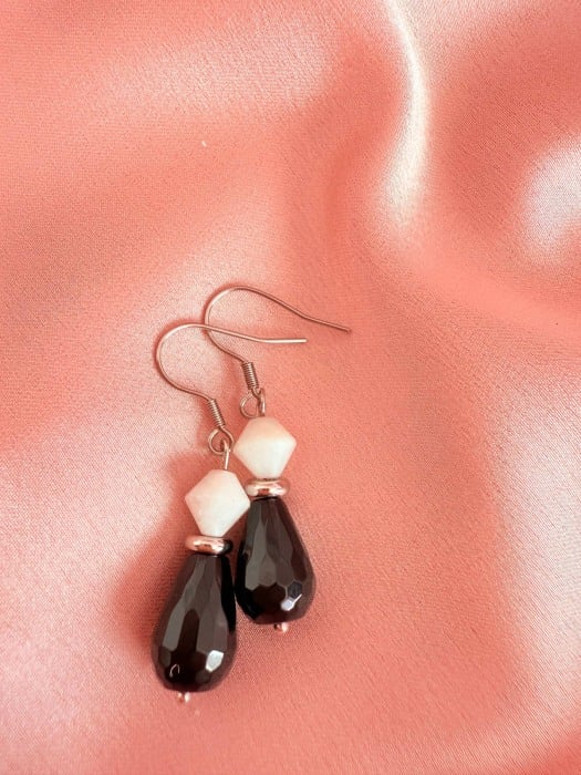 Cercei cu Onix Negru si Piatra Lunii [2]