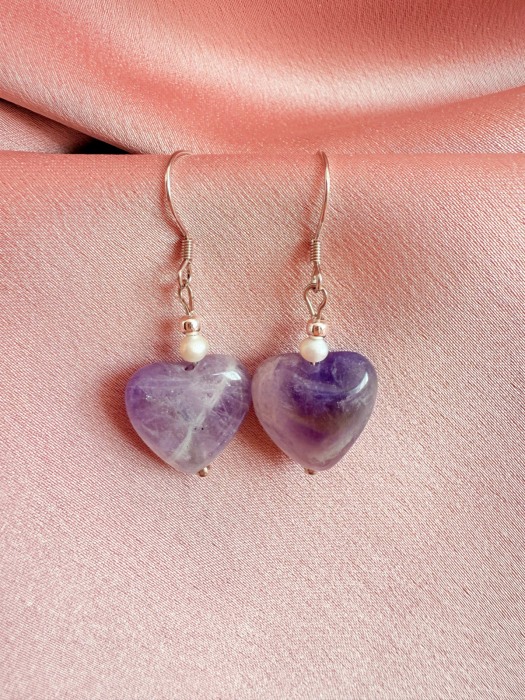 Cercei din Ametist si Perla Naturala [1]