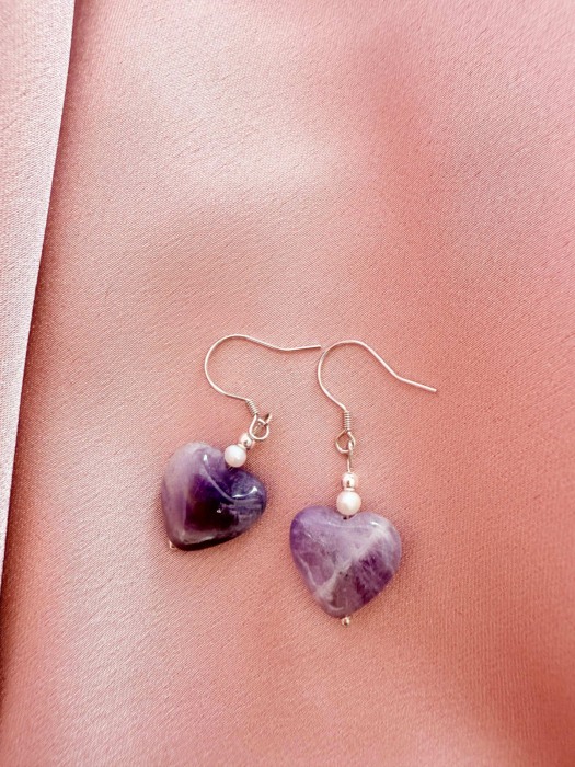 Cercei din Ametist si Perla Naturala [2]