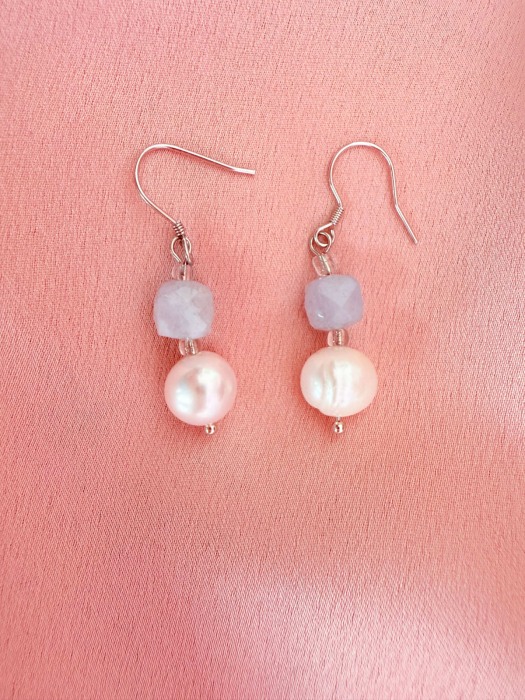 Cercei din Argint cu Perle Naturale si Acvamarin [1]