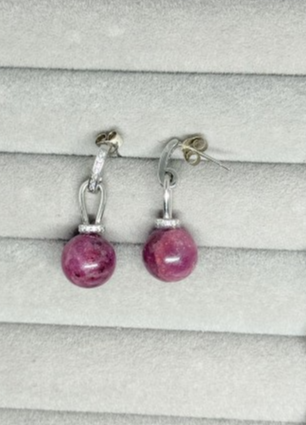 Cercei din Argint cu Rubin [2]
