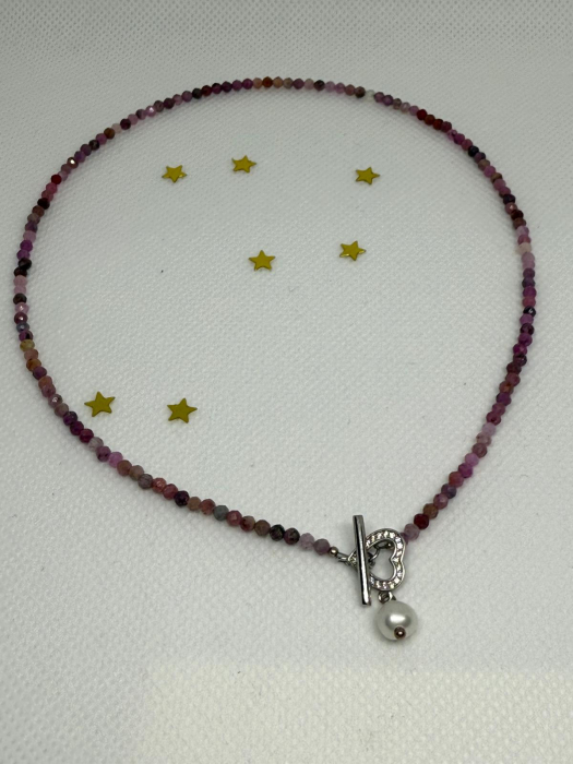 Colier Safir Colorat & Perla [4]