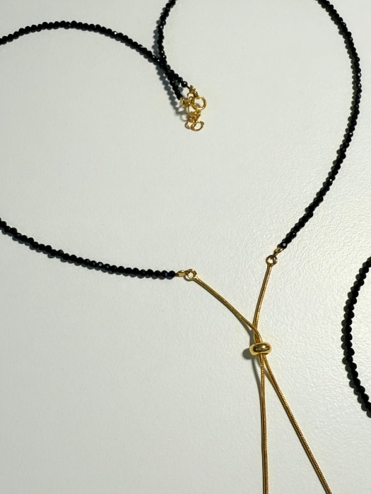 Set  din Turmalina Neagra cu glisare reglabilă [2]