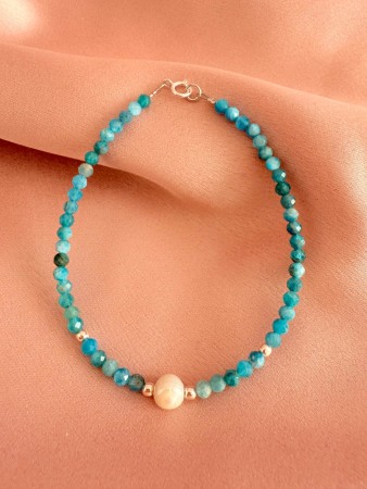 Bracelets - Bratara de Apatit si Argint Dama