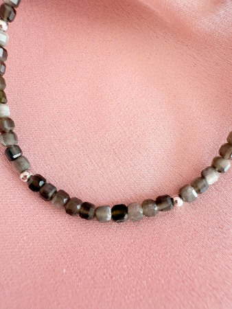 Bratara de Obsidian Auriu si Argint Dama [1]