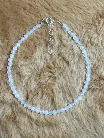 Bracelets - Bratara din Cuart Roz si Argint