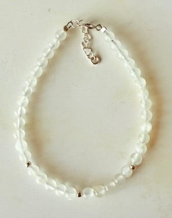 Bracelets - Brățară din Selenit și Argint – Lumină, Claritate și Purificare