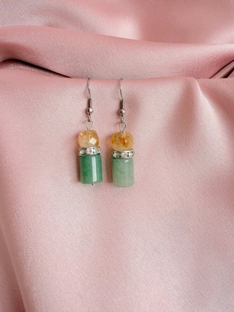 Earrings - Cercei Aventurin si Citrin