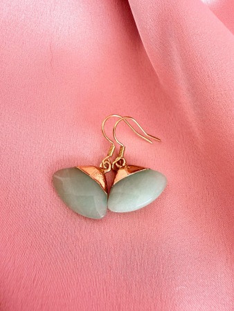 Cercei cu Aventurin din Otel Inoxidabil [1]