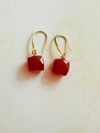 Cercei cu Carneol Cub Fatetat [2]