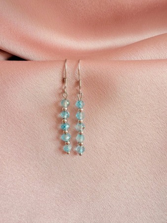 Cercei cu Topaz Albastru si Argint [1]