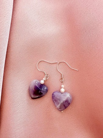 Cercei din Ametist si Perla Naturala [1]