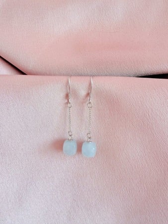 Earrings - Cercei din Argint si Acvamarin