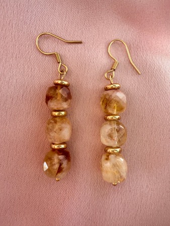 Cercei Din Otel cu Citrin [2]