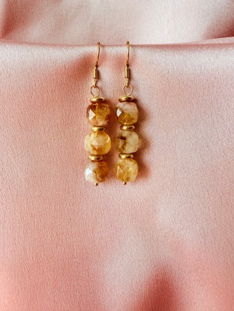 Cercei Din Otel cu Citrin [1]