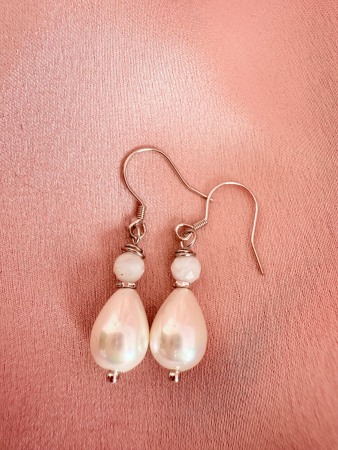 Cercei din Perle tip scoica si Piatra Lunii [1]