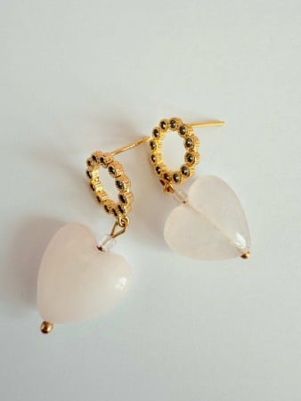 Cercei Inima Cuartz Roz [1]